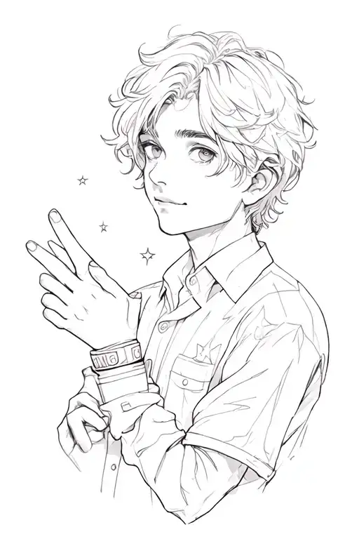 Hello, A tattoo in tribute to my cousin, who was like my little brother and went to join the stars. I would like to have tattoo design idea