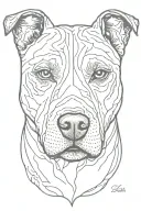 memorial dog tattoo Staffordshire Bull Terrier tattoo design idea