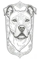 memorial dog tattoo Staffordshire Bull Terrier tattoo design idea