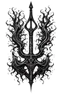tryzub ukraine trident tattoo design idea