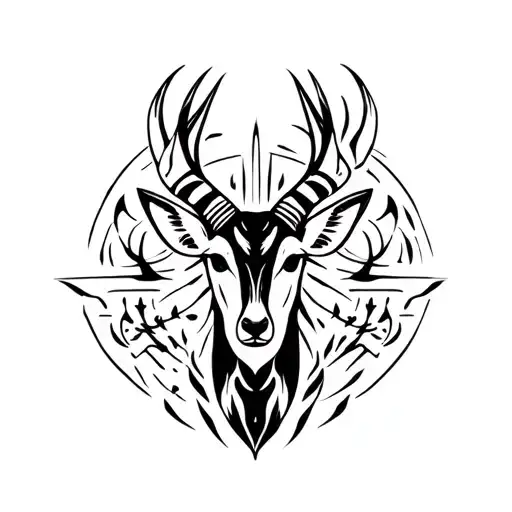 springbok tattoo design idea