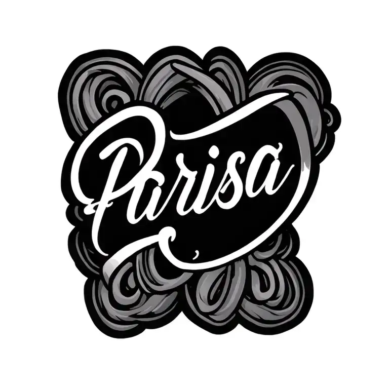 lettering tattoo name parisa tattoo design idea