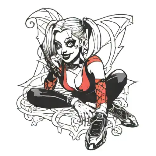 HARLEY QUINN tattoo design idea