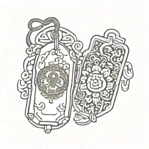 japanese omamori charm tattoo design idea