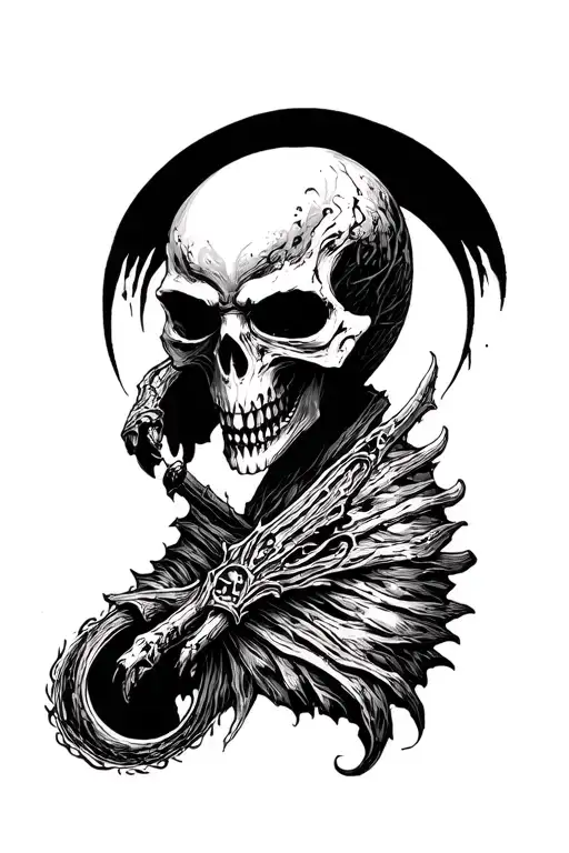 reaper death seal tattoo design idea