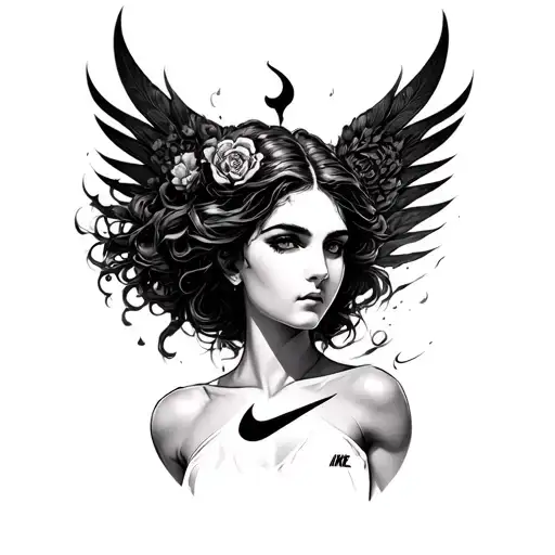 Nike Goddess tattoo design idea