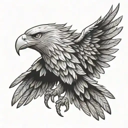 eagle wings tattoo design idea