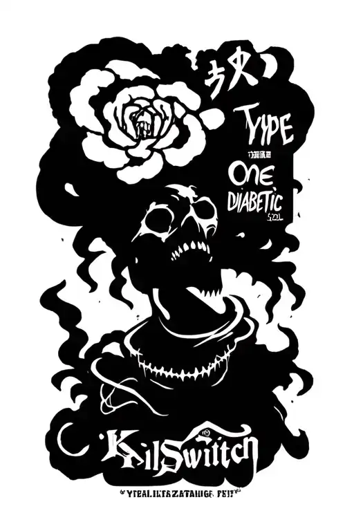 "TYPE ONE DIABETIC " Killswitch engage strength tattoo design idea