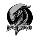 Xenomorph from alien with avenged sevenfold logo simple  tattoo design idea