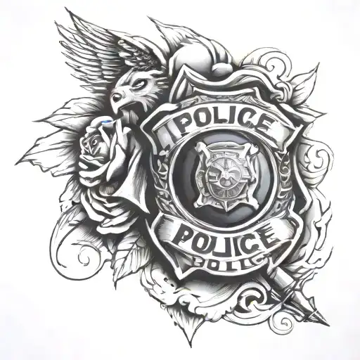 Police tattoo design idea