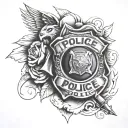 Police tattoo design idea