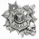 Police tattoo design idea
