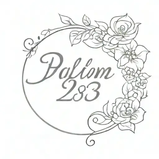 Psalm 23 tattoo design idea