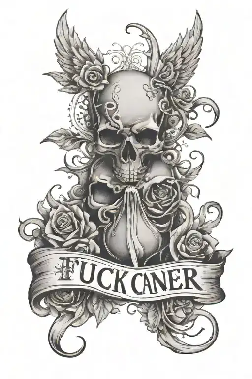 fuck cancer tattoo design idea
