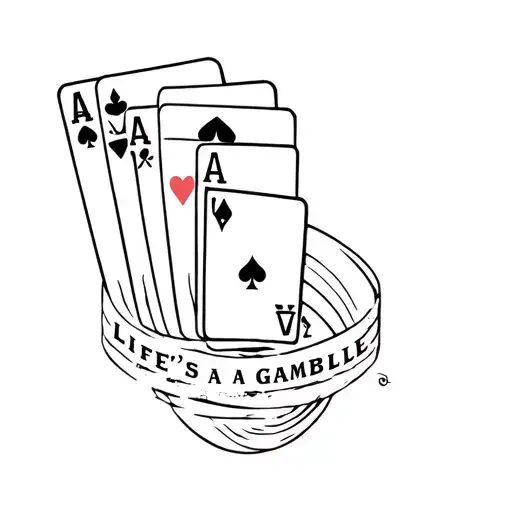 life's a gamble tattoo design idea