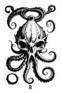 kraken sailor compass tattoo design idea