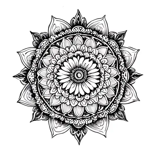 Elbow Mandala tattoo design idea