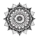 Elbow Mandala tattoo design idea