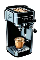 traditional ice cream from an espresso machine tattoo design idea