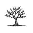 Palestinian olive tree present tattoo tree with five branch branches and make sure with olives tattoo design idea