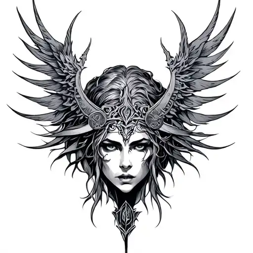 Norse Goddess Hel Queen Of The Underworld Tattoo tattoo design idea