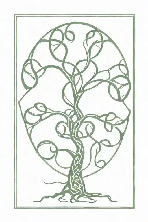 celtic knot tree tattoo design idea