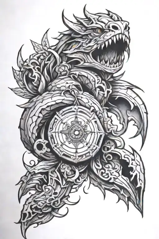 dnd inspired tattoo tattoo design idea