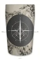 fibonacci sequence with compass design tattoo design idea