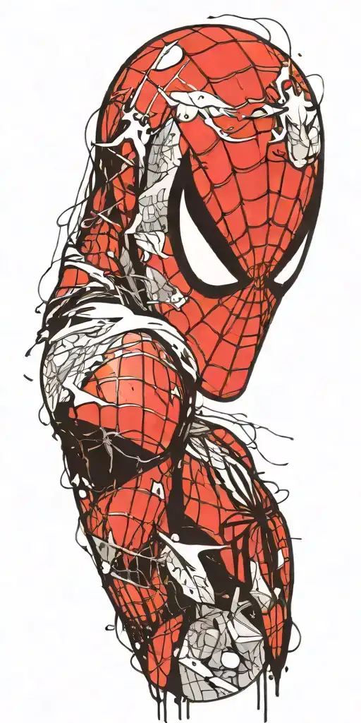 comics spiderman tattoo design idea