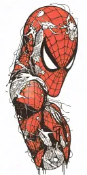 comics spiderman tattoo design idea