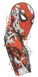 comics spiderman tattoo design idea