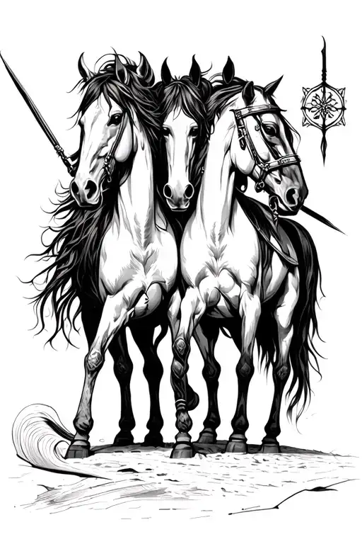 4 horsemen book of revalation  tattoo design idea
