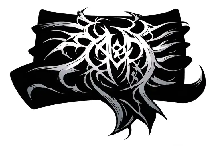 Sukuna curse marks wrist wrap tattoo design idea