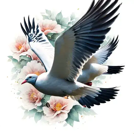 3 doves flying tattoo design idea