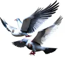 3 doves flying tattoo design idea