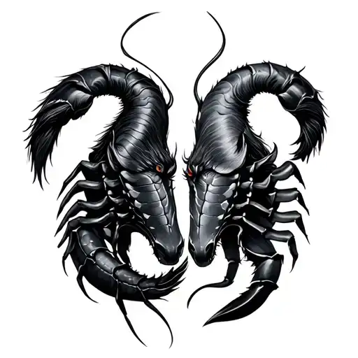 Virgo And Scorpio tattoo design idea