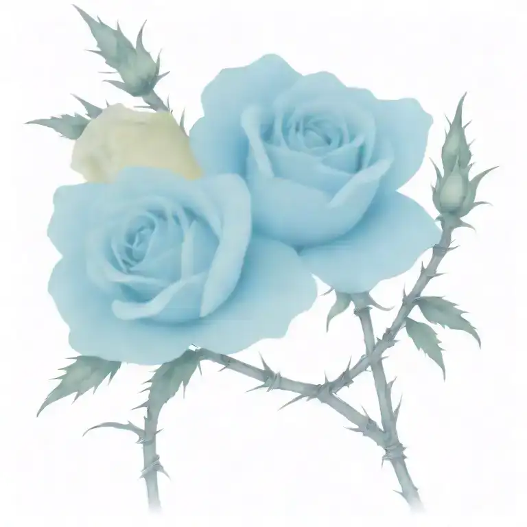 roses and barbed wire tattoo design idea