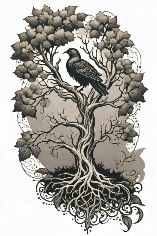 tree of life with phoenix tattoo tattoo design idea