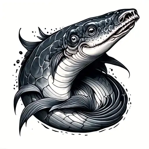 Morray eel tattoo design idea