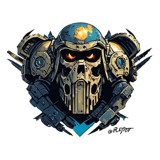 Warhammer 40k universe tattoo design idea