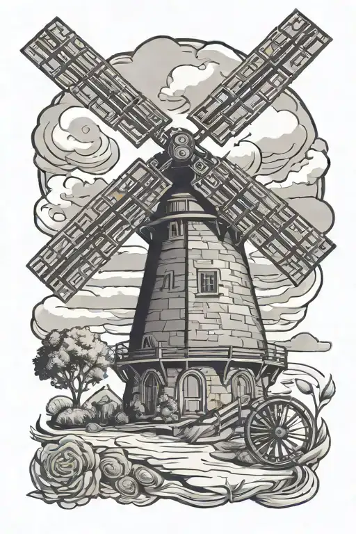 brotherhood roadtrip holland windmill cookie tattoo design idea