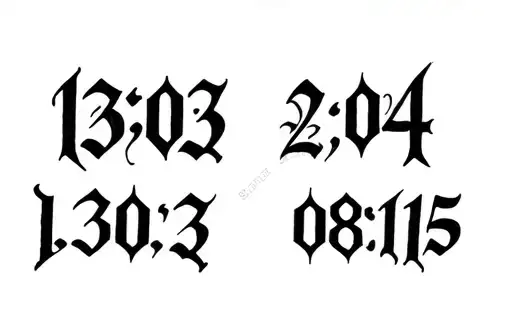 "1303.02.04
08:15" tattoo design idea
