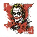joker heath ledger card ace card tattoo design idea
