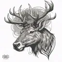 Scottish Stag tattoo design idea