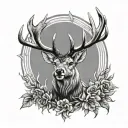 Scottish Stag tattoo design idea