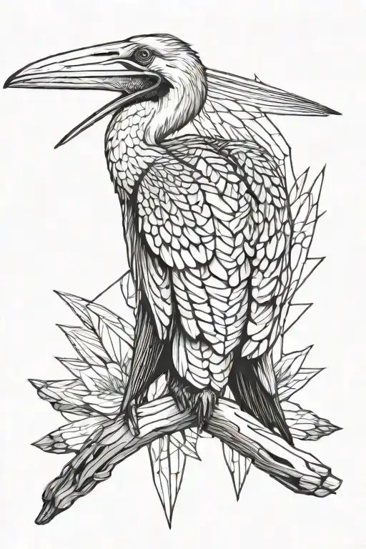 pelican bumblebee cricket stumps tattoo design idea