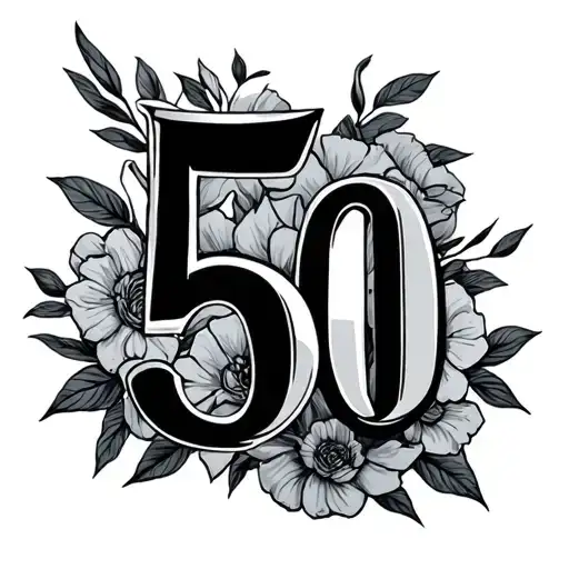 50th tattoo design idea
