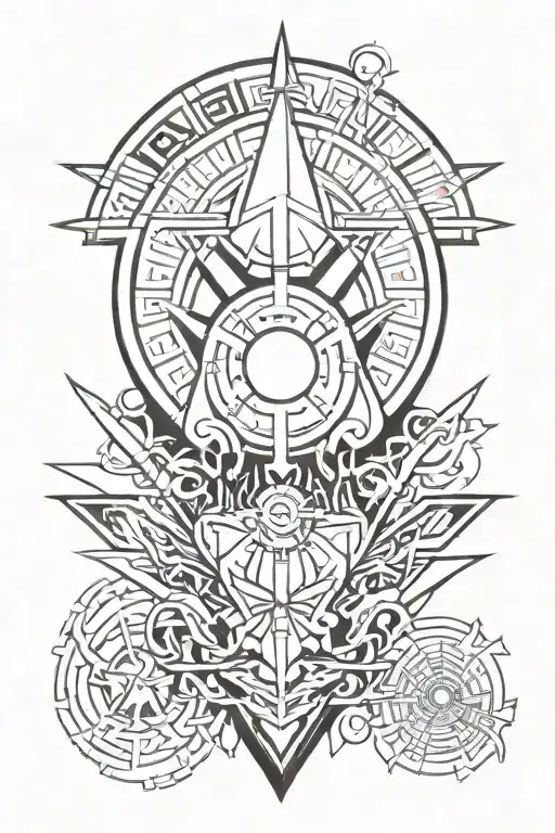 Aphelios league tattoo design idea
