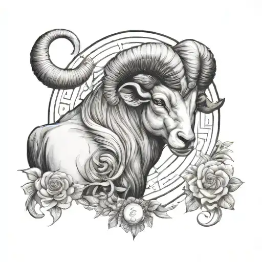 Aries zodiac sign, Taurus zodiac sign, sagittarius sign tattoo design idea