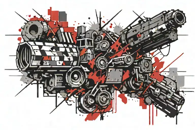 brick tattoo design idea